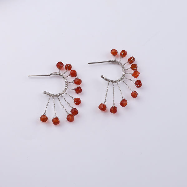 Carnelian Hoops (Project Handmade)
