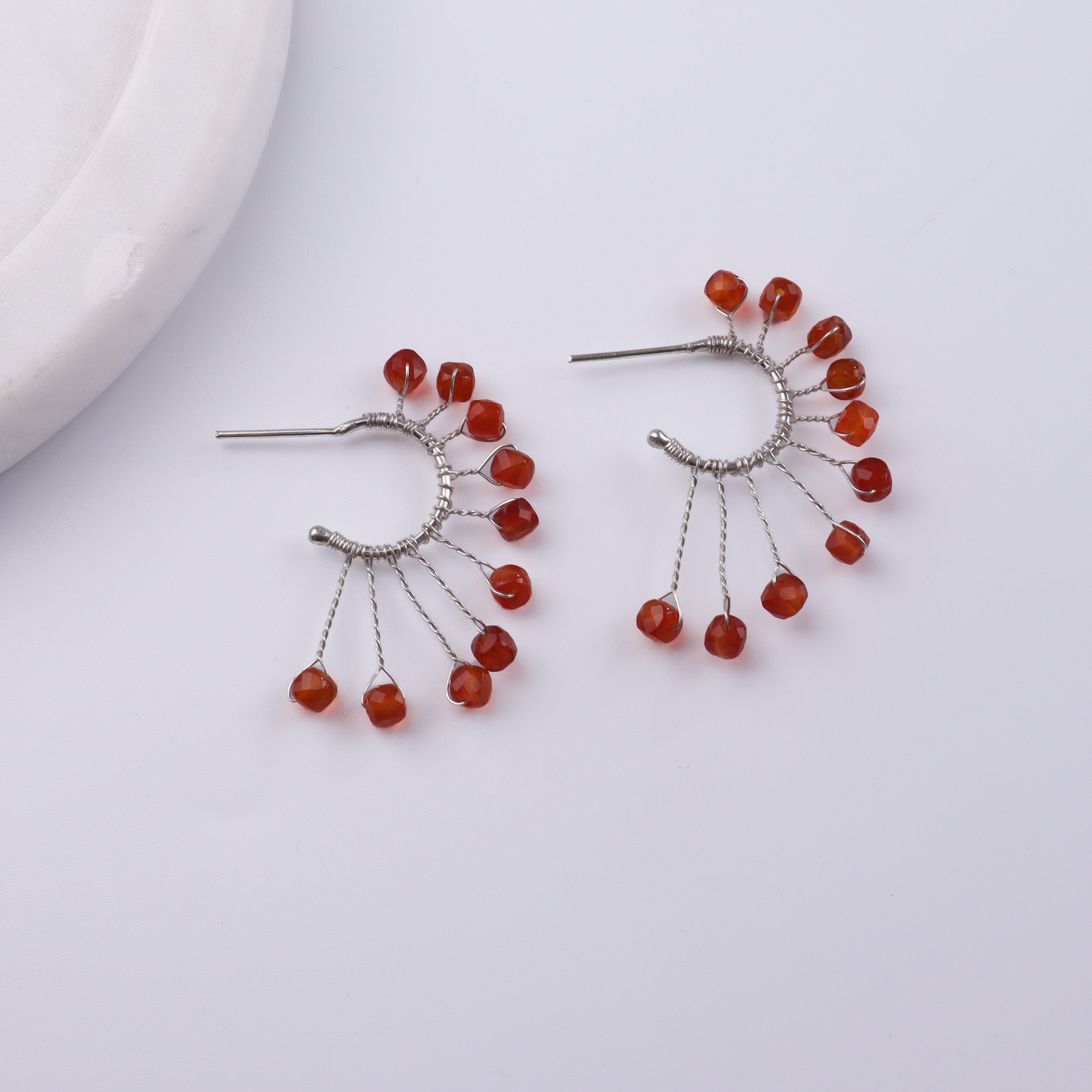 Carnelian Hoops (Project Handmade)