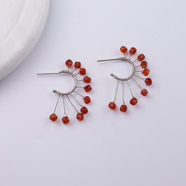 Carnelian Hoops (Project Handmade)
