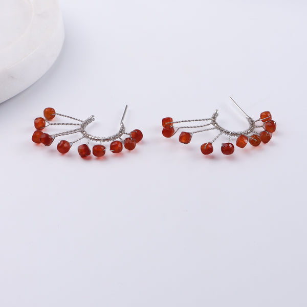 Carnelian Hoops (Project Handmade)