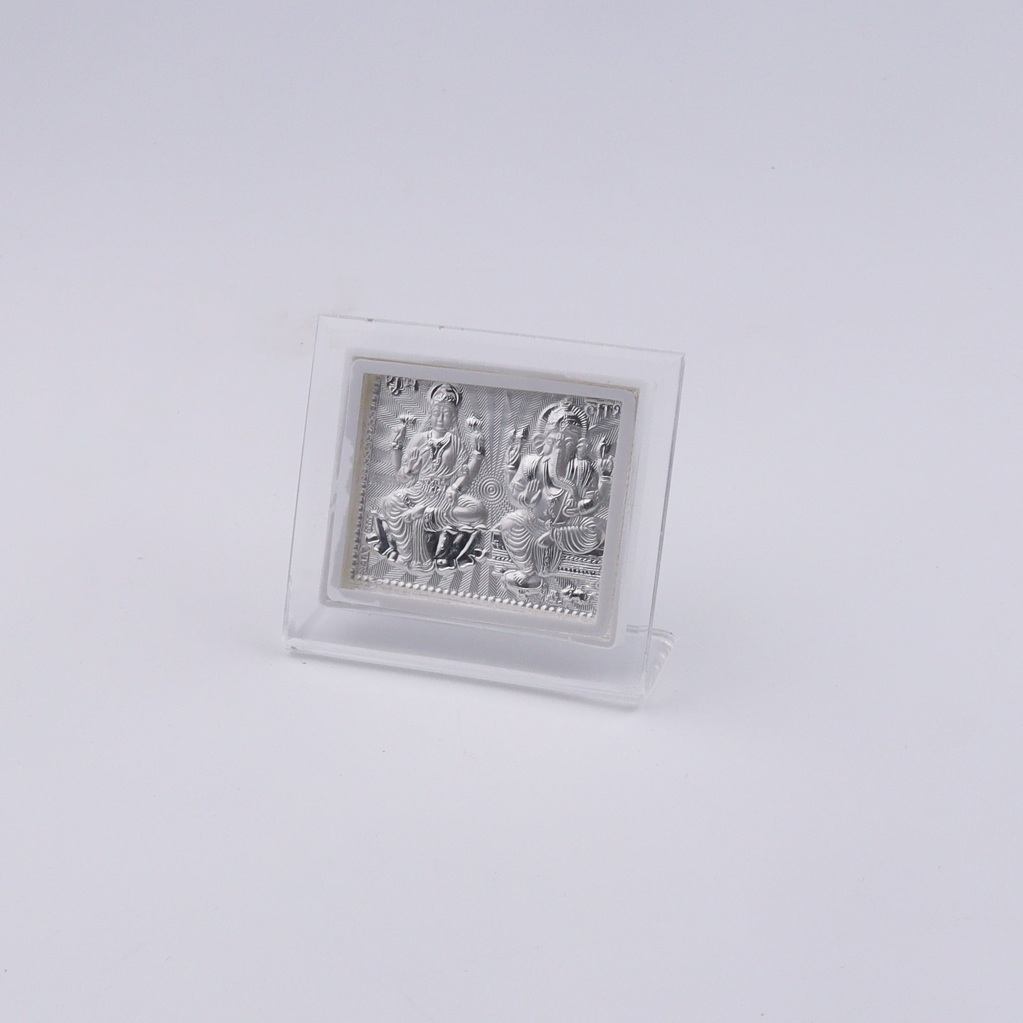 Silver Laxmi and Ganpati Frame (Small)