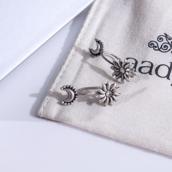 Chandrakor & Sun Bugadi (Clip on)| 92.5 Sterling Silver