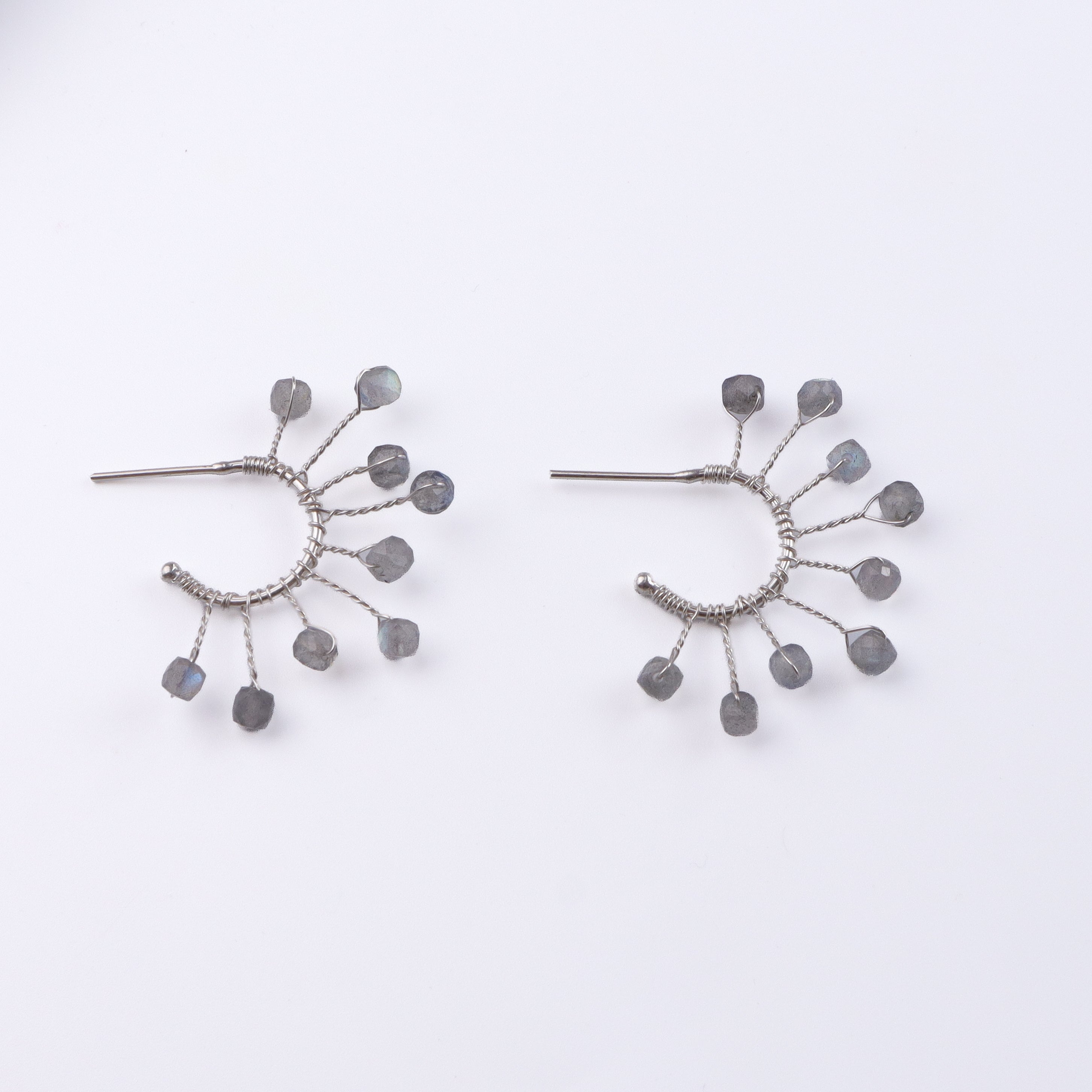 Labradorite Snowflake Hoops (Project Handmade)