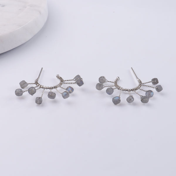 Labradorite Snowflake Hoops (Project Handmade)