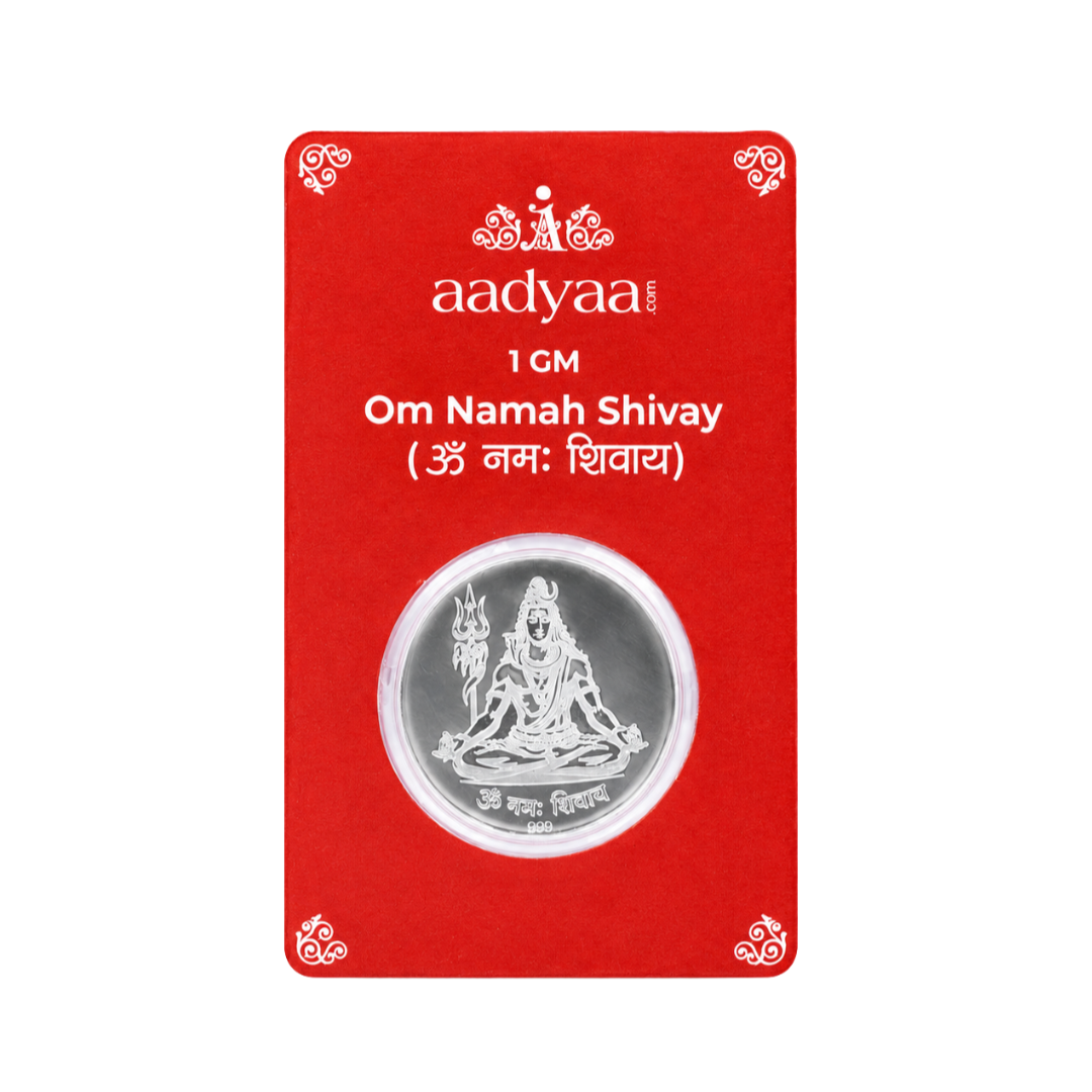 Om Namah Shivay Silver Coin (1 gm) | 99.9 Silver