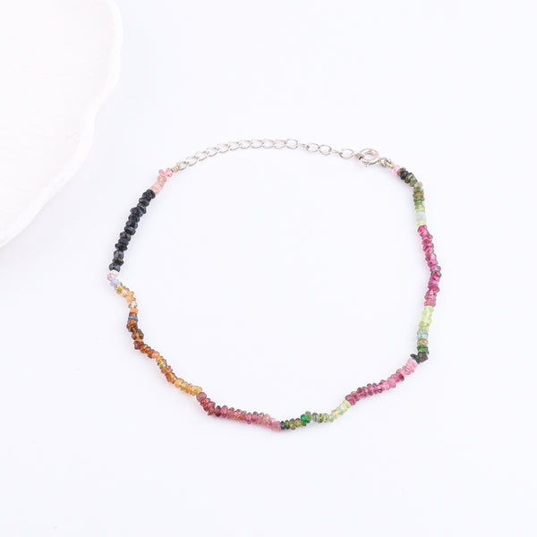 Tourmaline Anklet | 92.5 Sterling Silver