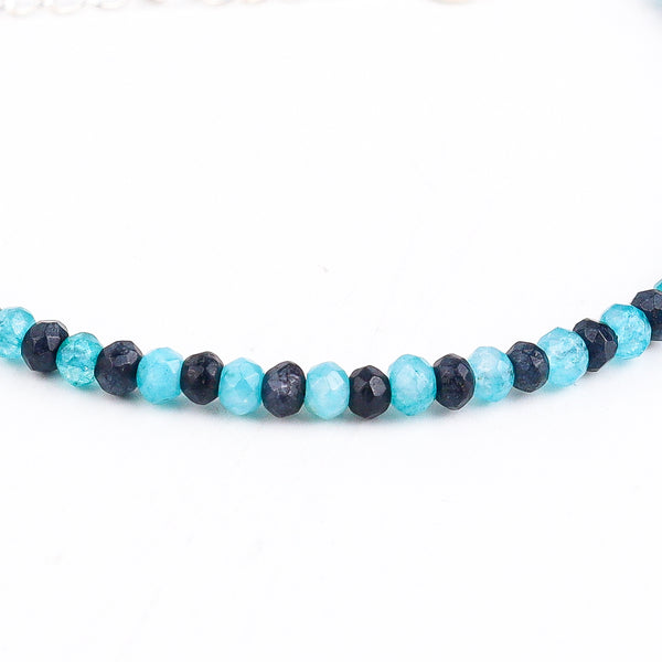 Blue Jade & Dark Blue Jade Bracelet
