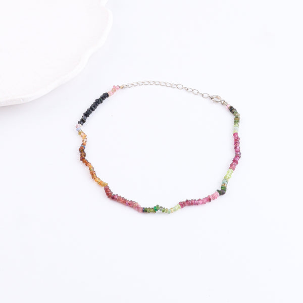 Tourmaline Anklet | 92.5 Sterling Silver