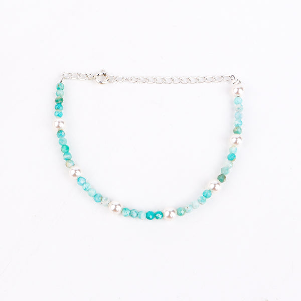 Amezonite & Pearl Bracelet