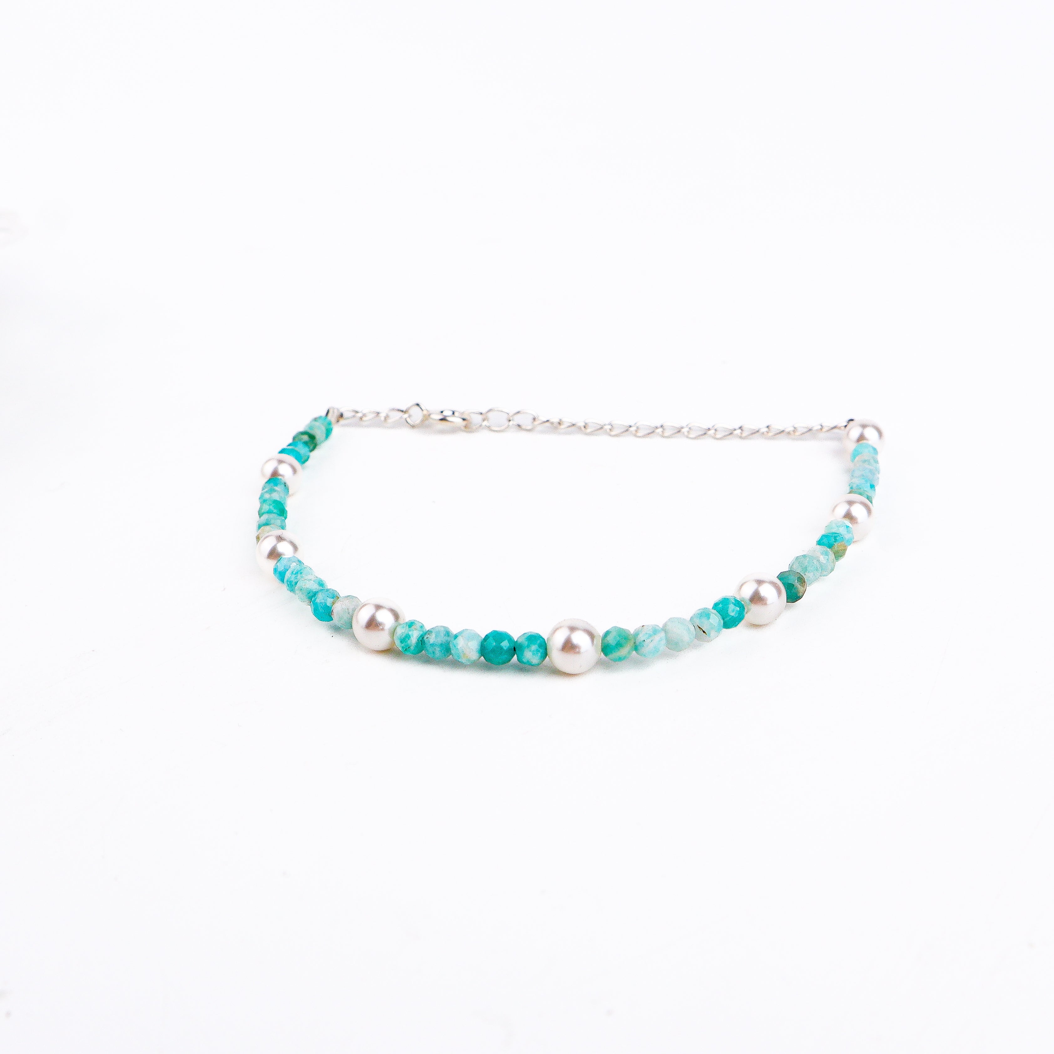Amezonite & Pearl Bracelet