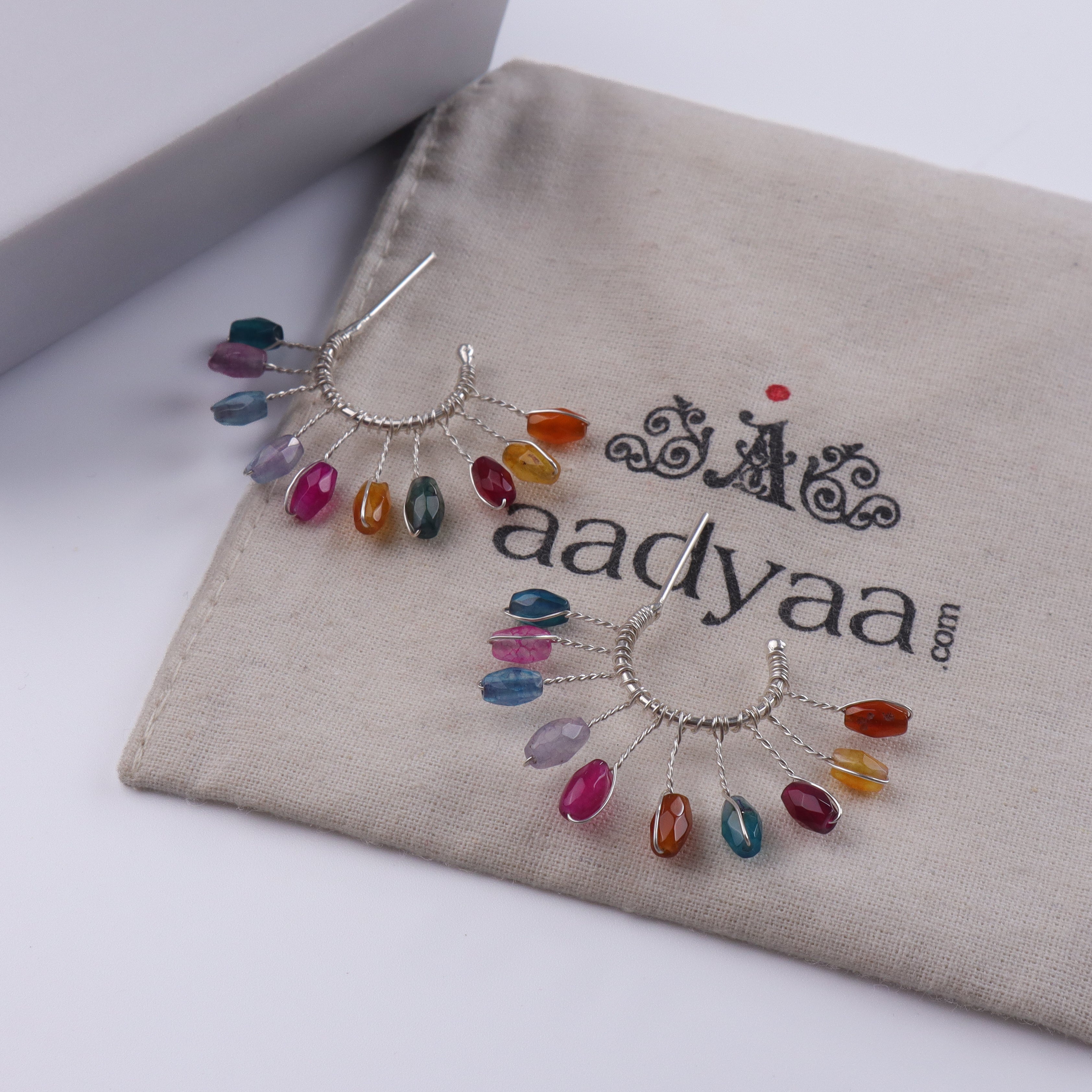 Multicolor Agate Hoops (Project Handmade)