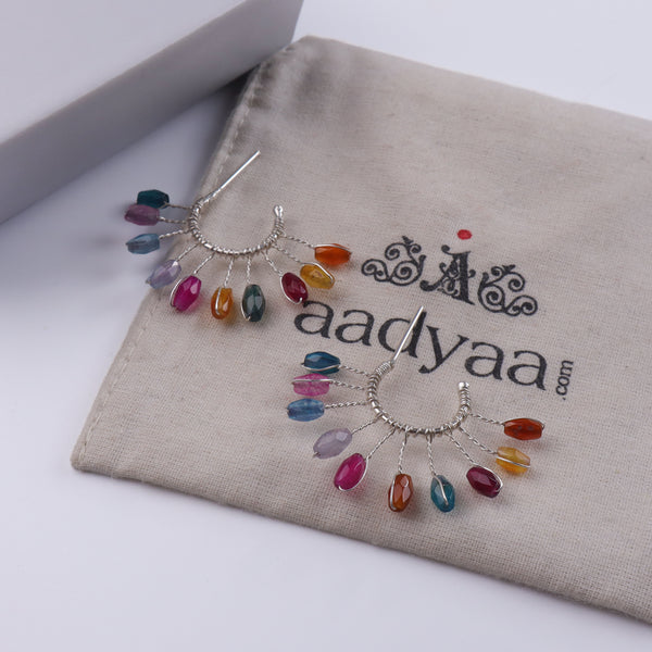 Multicolor Agate Hoops (Project Handmade)