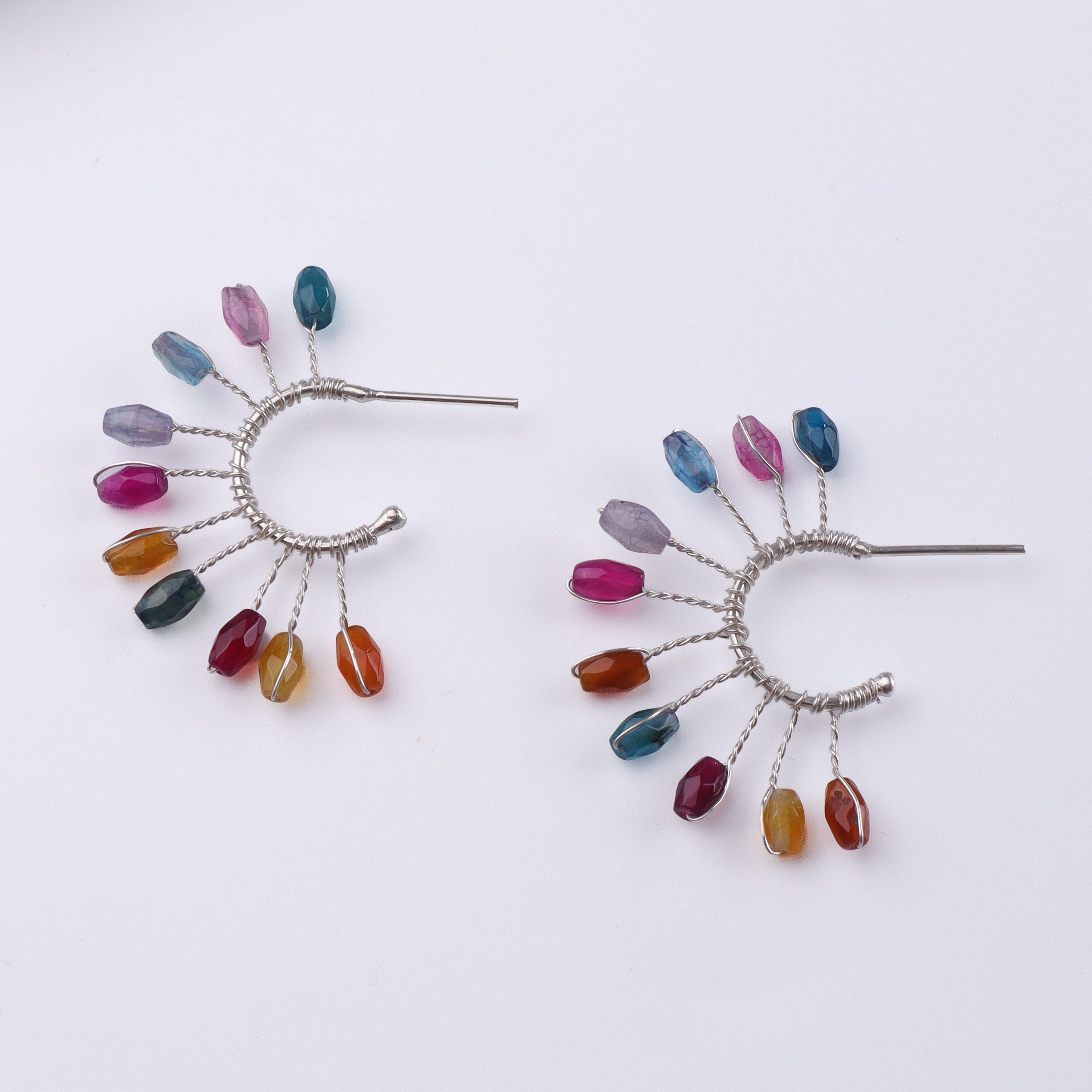 Multicolor Agate Hoops (Project Handmade)