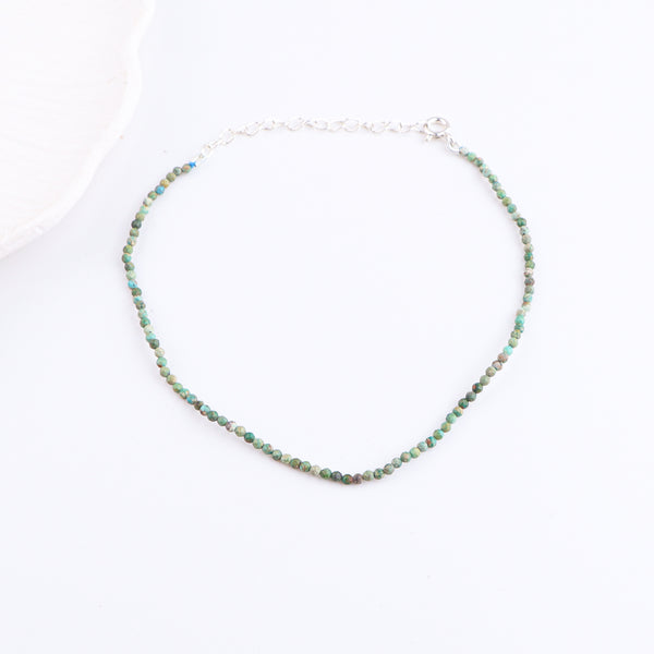 Micro Firoza Anklet | 92.5 Sterling Silver