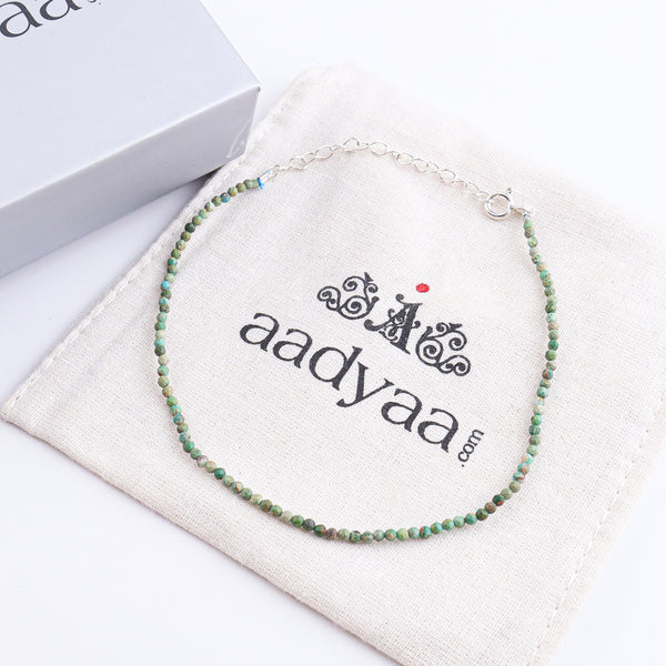 Micro Firoza Anklet | 92.5 Sterling Silver