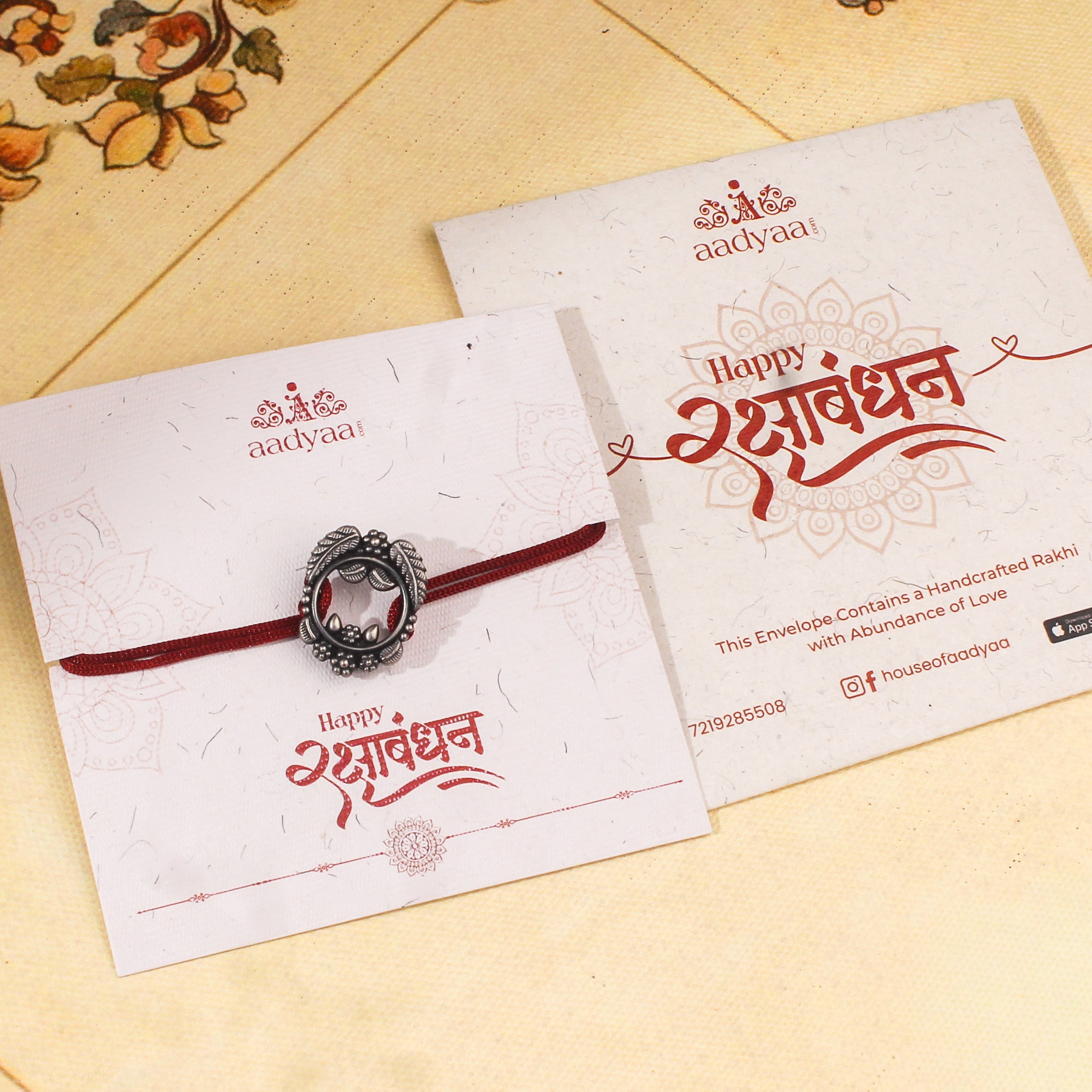 Handcrafted Silver Rakhi/Pendant