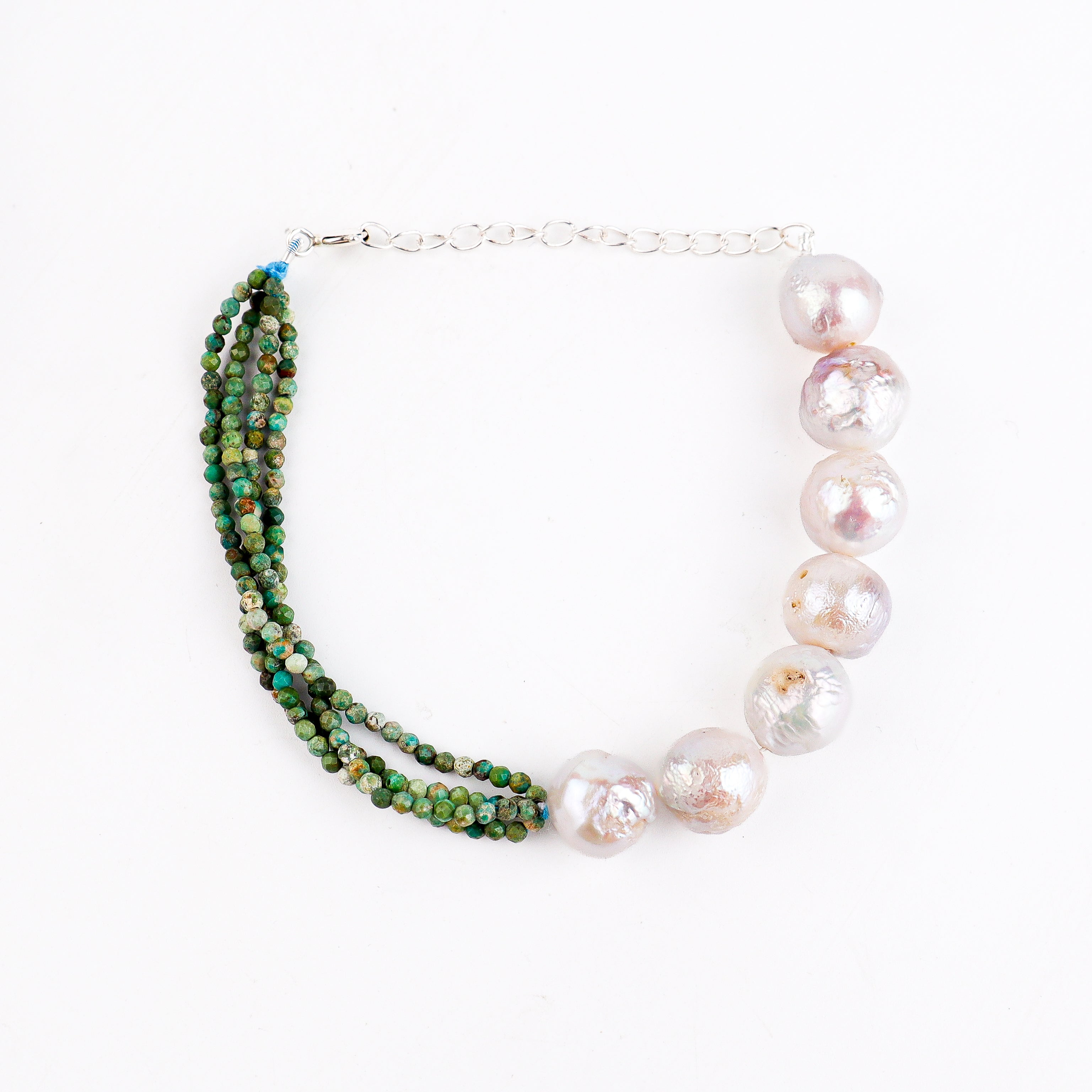 Firoza & Fresh Water Pearl Bracelet