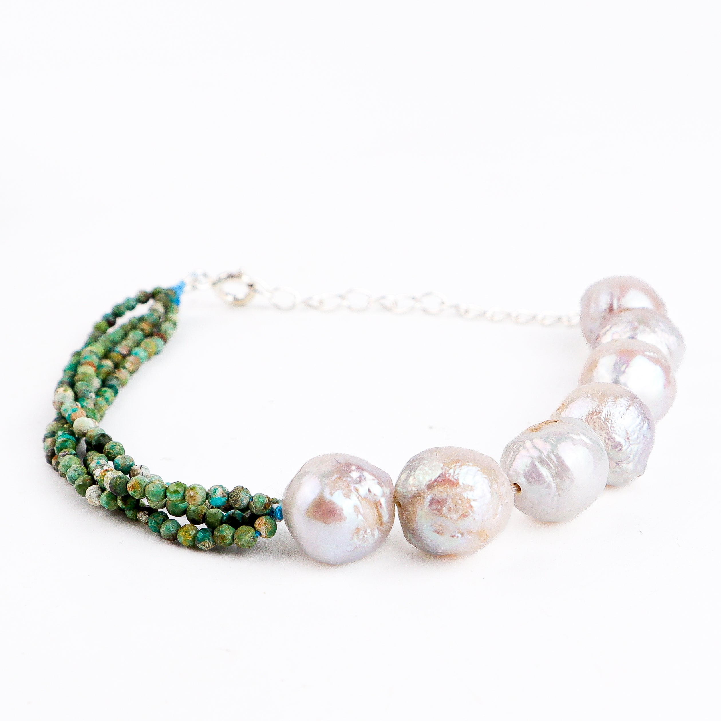 Firoza & Fresh Water Pearl Bracelet