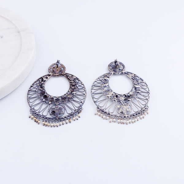 Chandbali ( Aafreen ) | 92.5 silver | Size : large ( Made to Order )