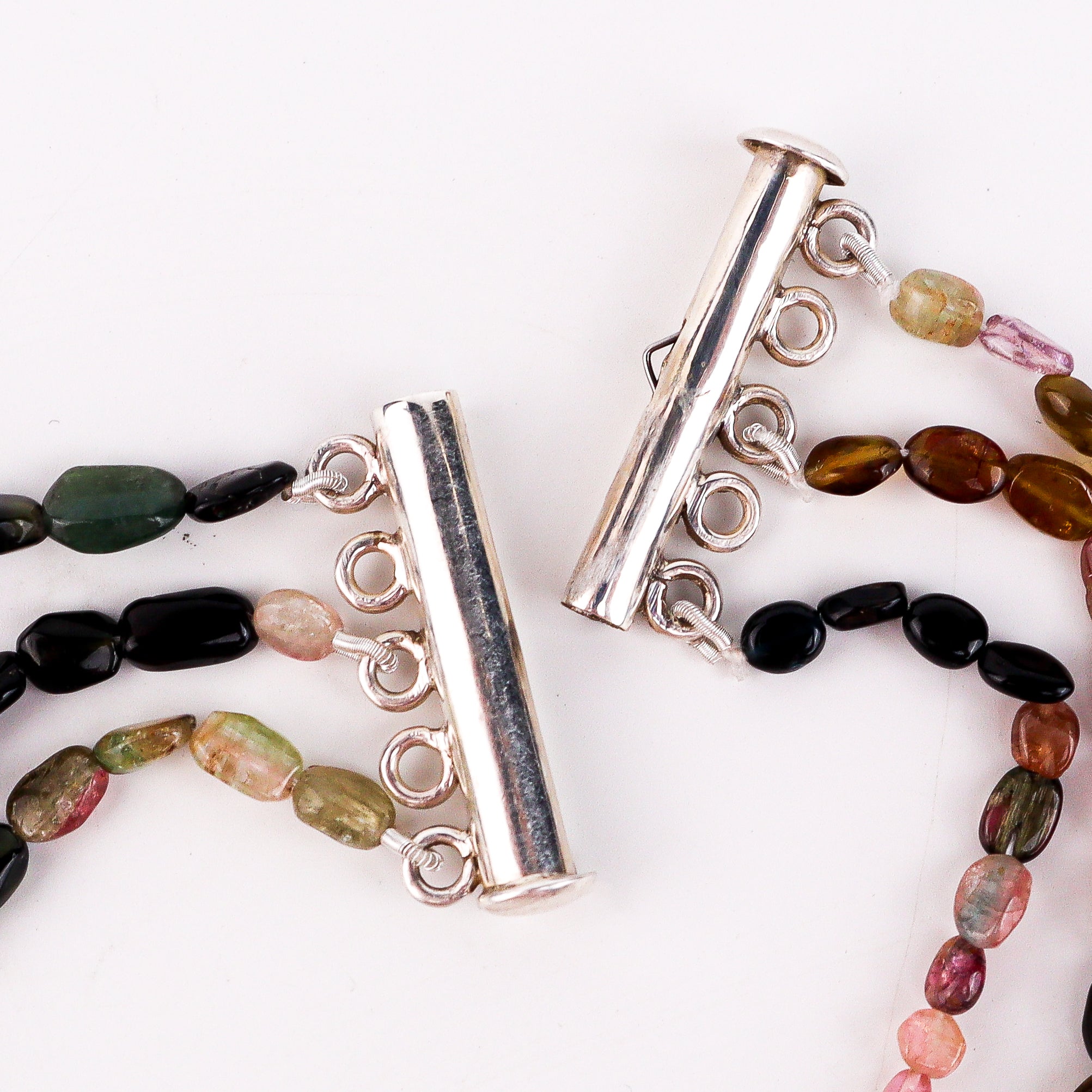 Layered Tourmaline Coin Pearl Necklace