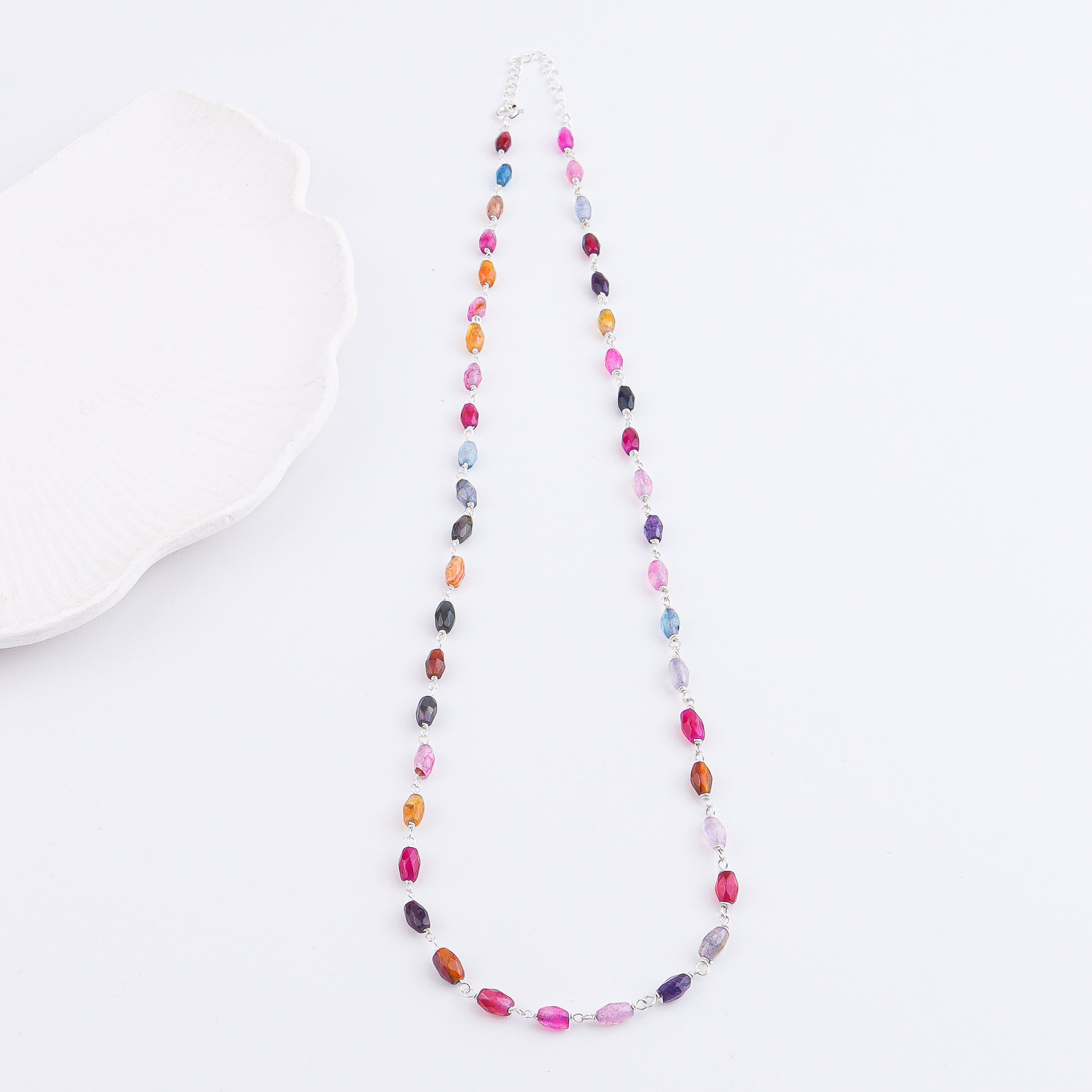 Multicolor Agate Ganthan | 92.5 Silver