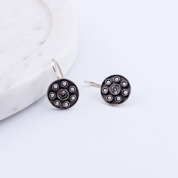 Moha Maya Pearl earrings | CZ | 92.5 Silver