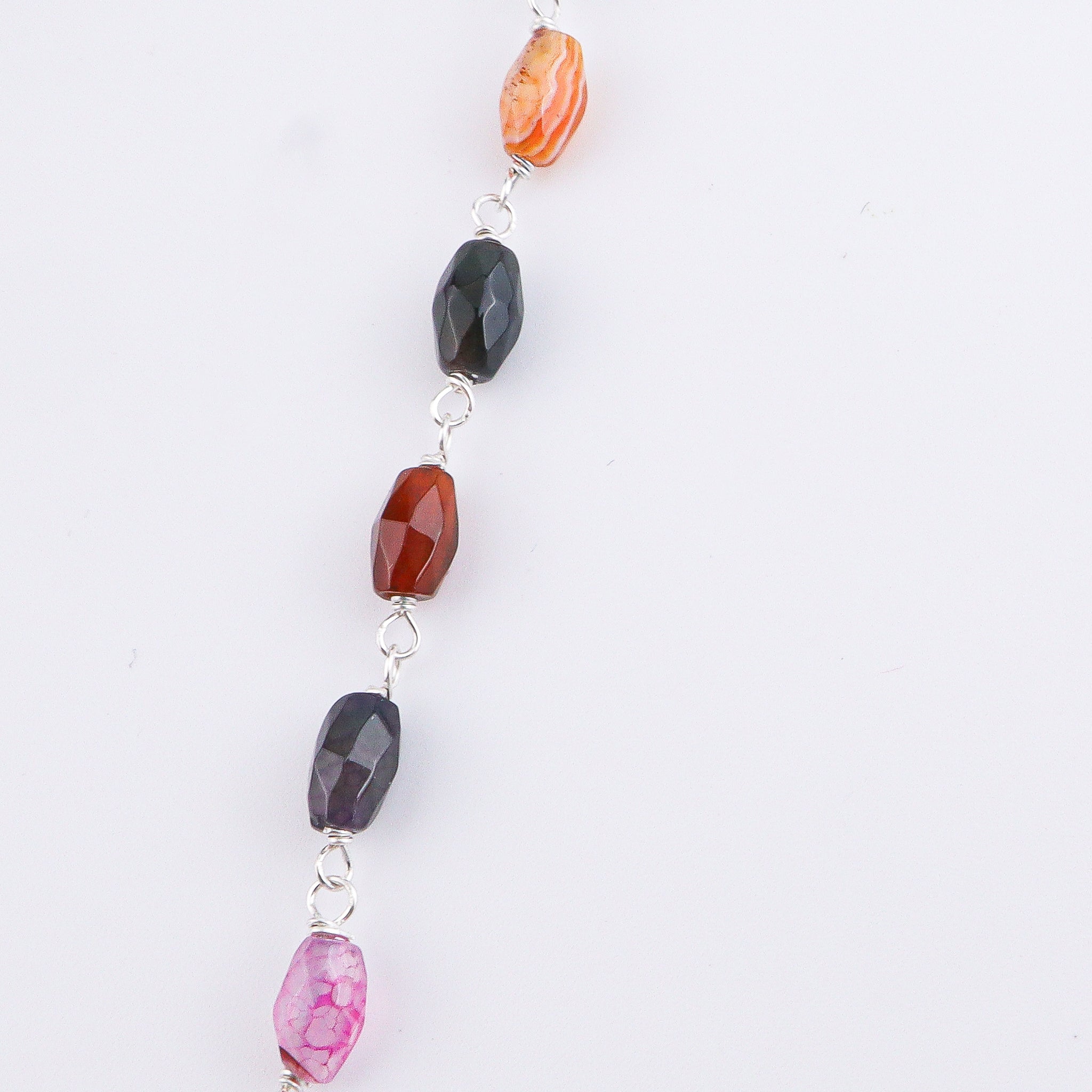 Multicolor Agate Ganthan | 92.5 Silver