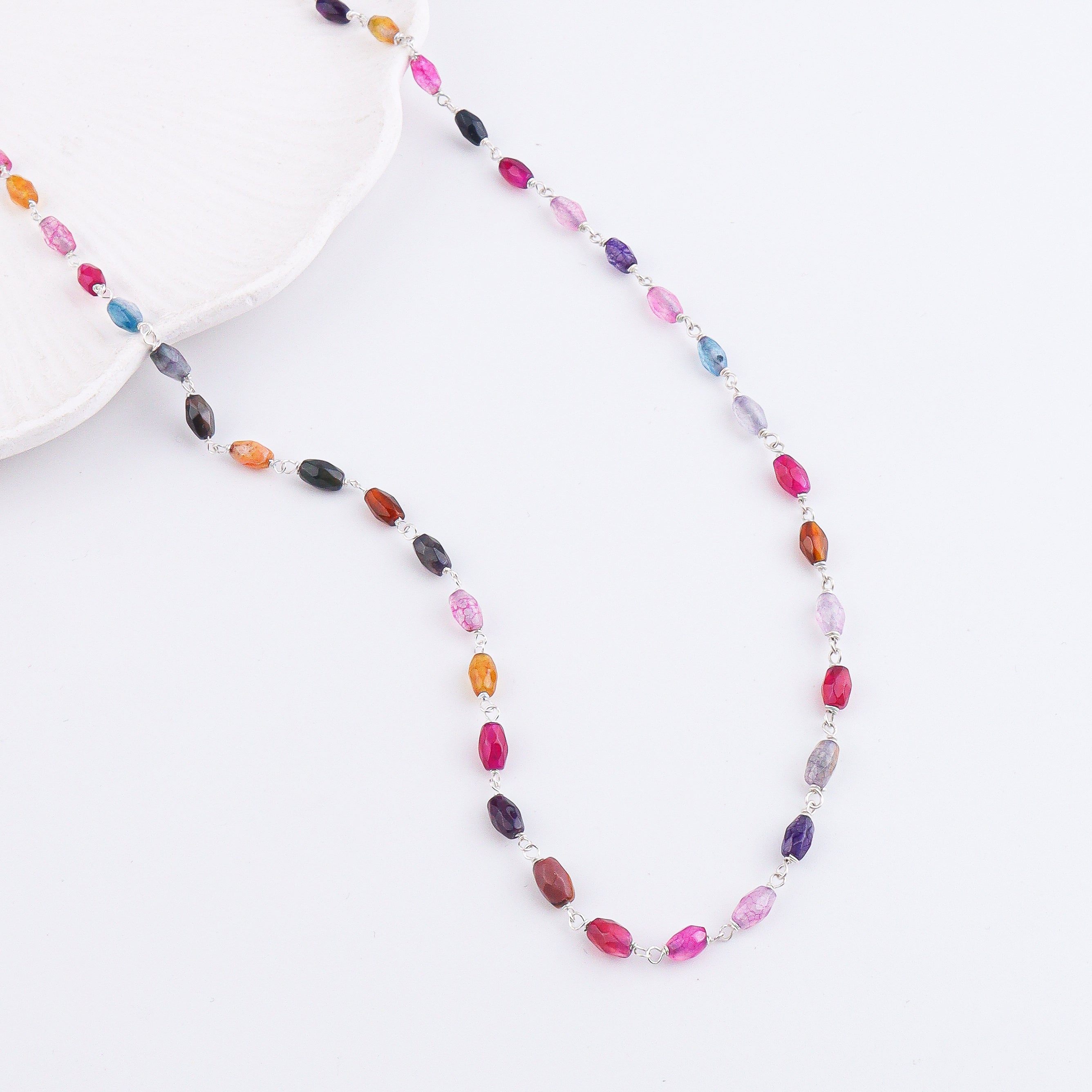 Multicolor Agate Ganthan | 92.5 Silver