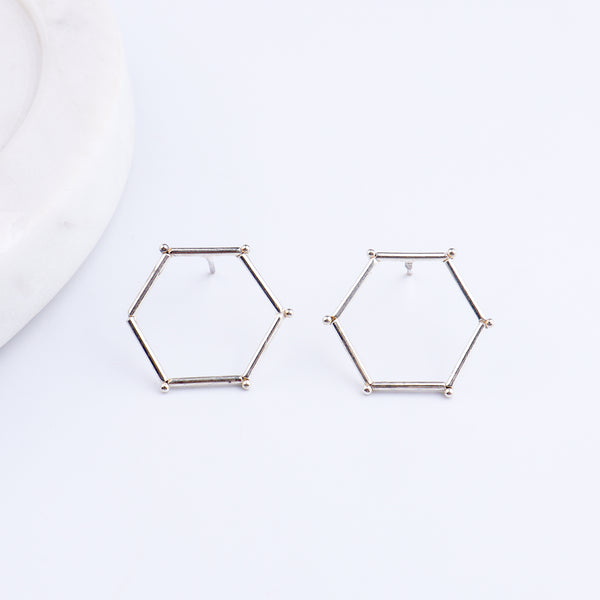 Handmade Hexagonal Earring (Plain)