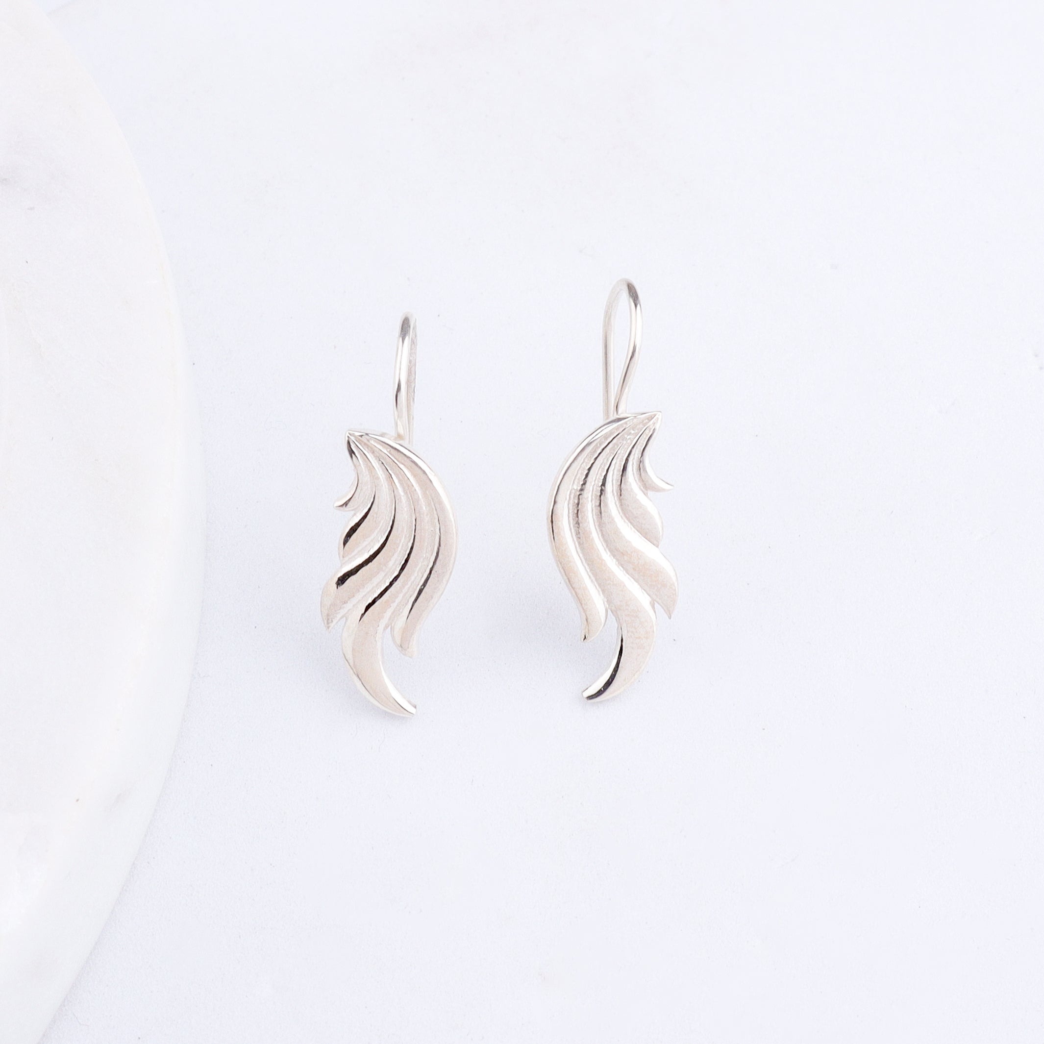Silver Wing Earcuffs