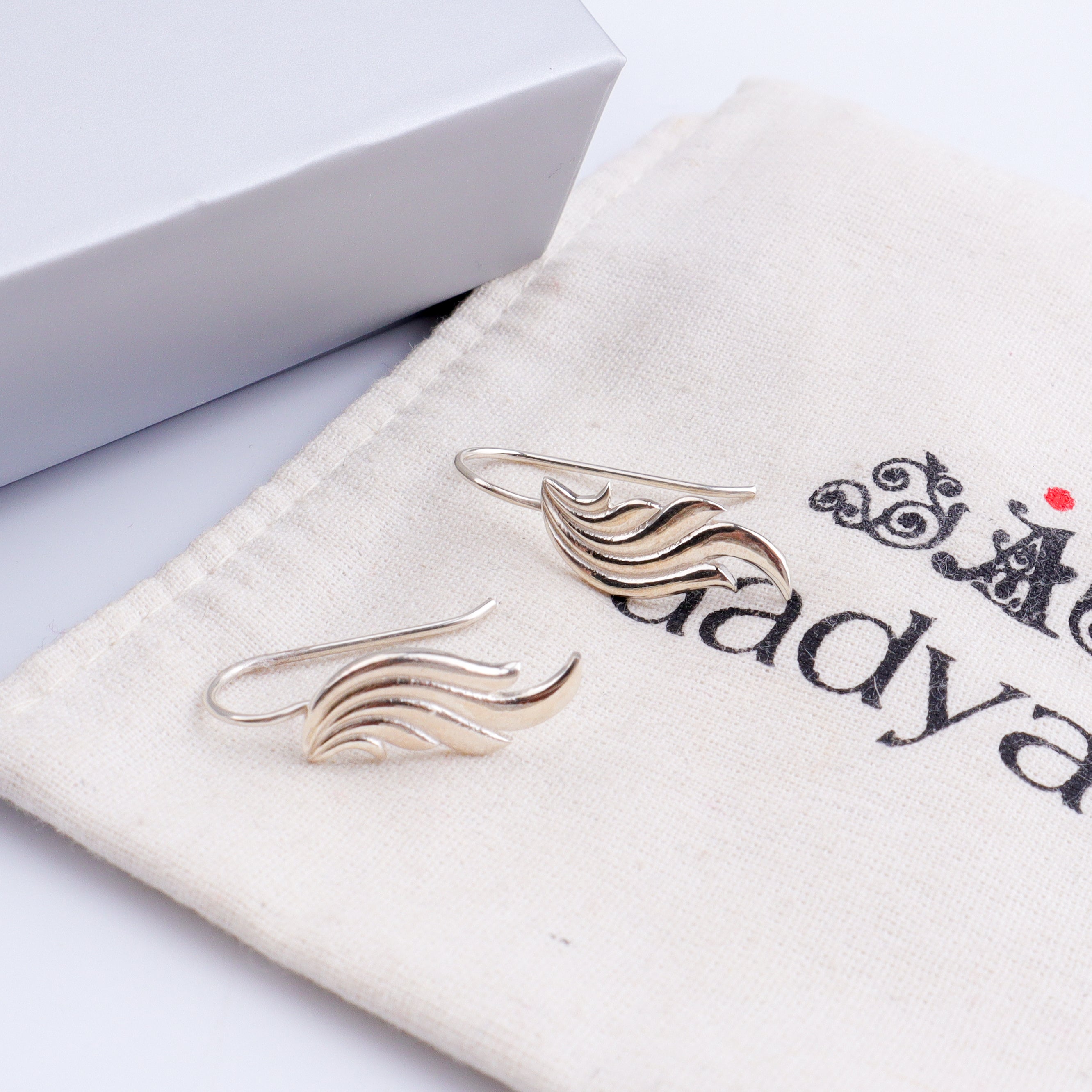 Silver Wing Earcuffs