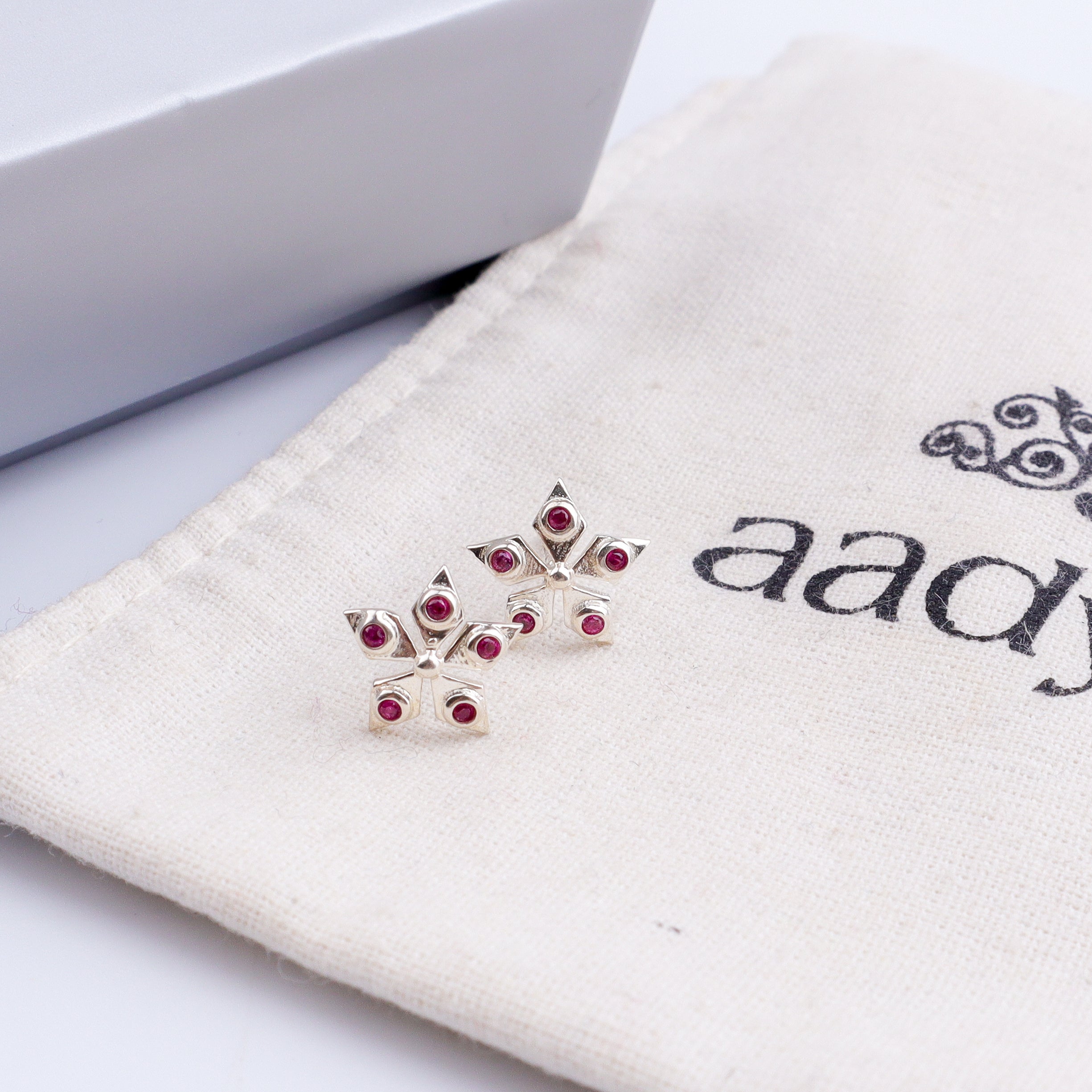 Silver Nakshatra Studs