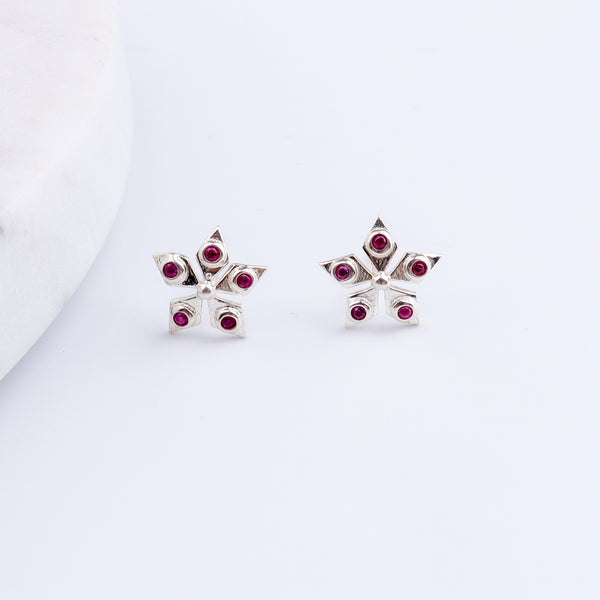 Silver Nakshatra Studs