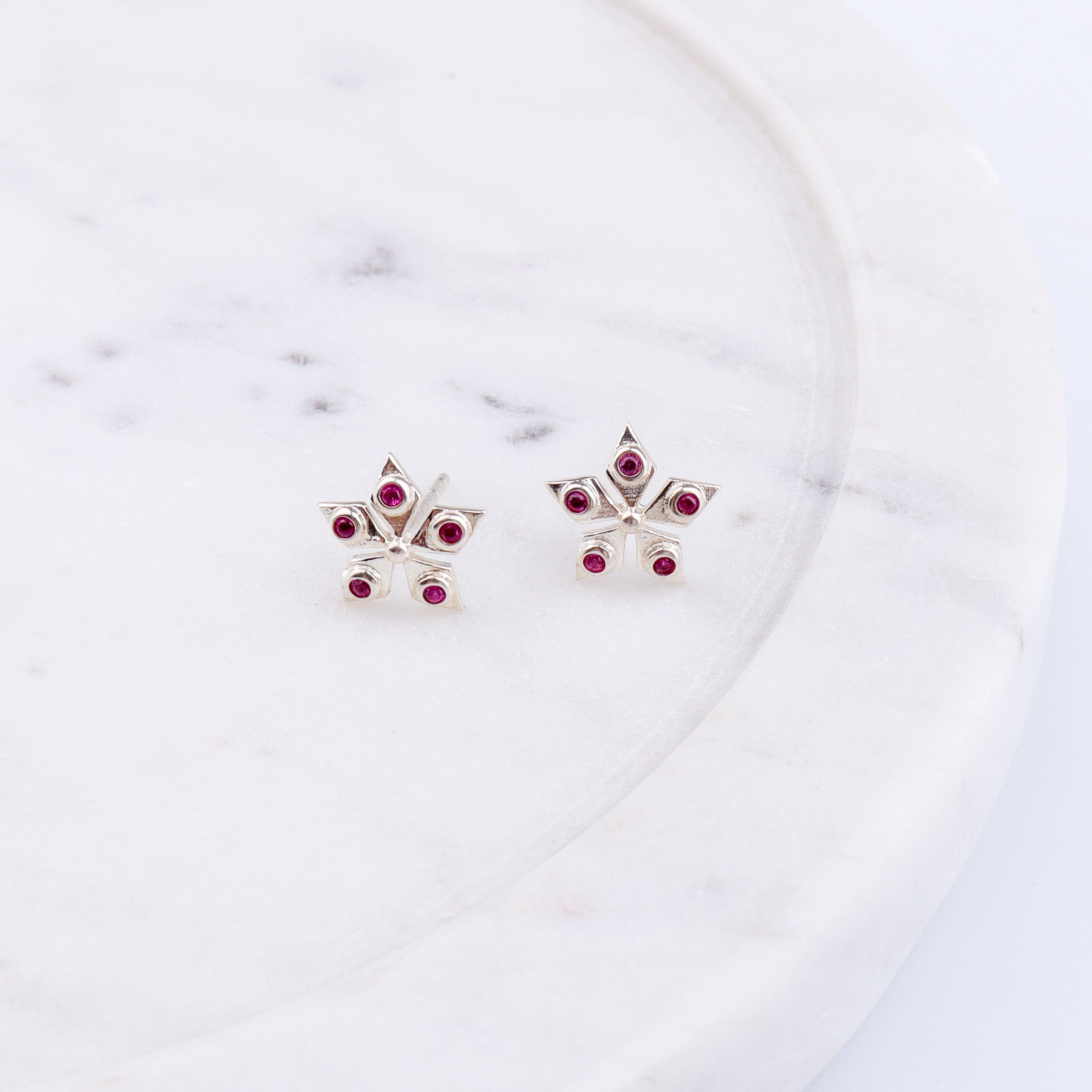Silver Nakshatra Studs
