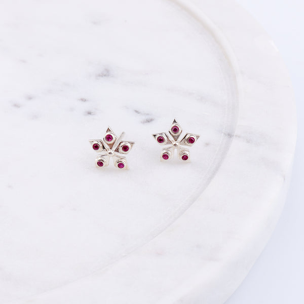 Silver Nakshatra Studs