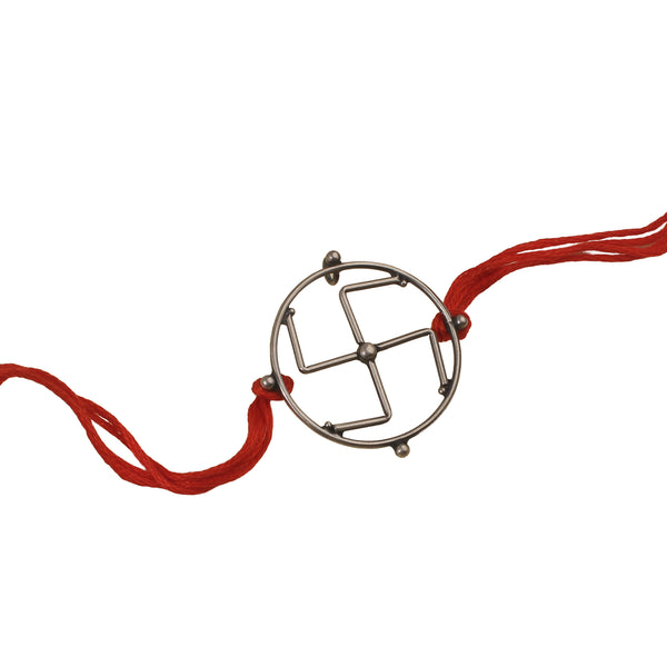 Silver Swastik Rakhi/Pendant