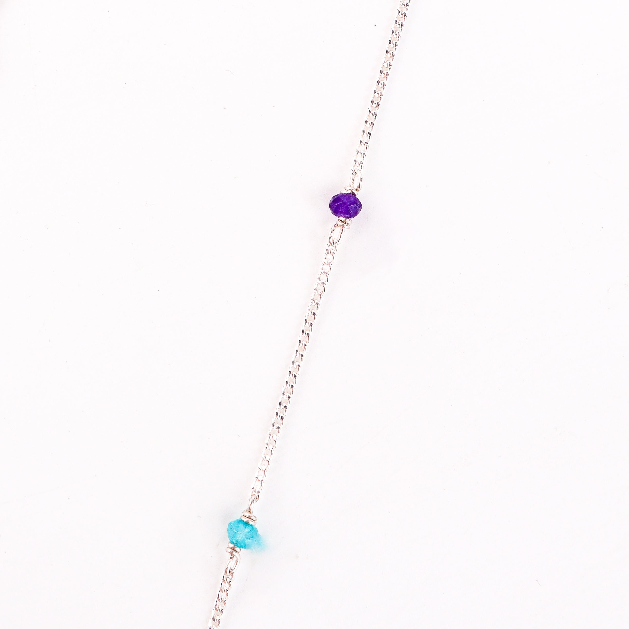 Petal Necklace with Multicolour Stones