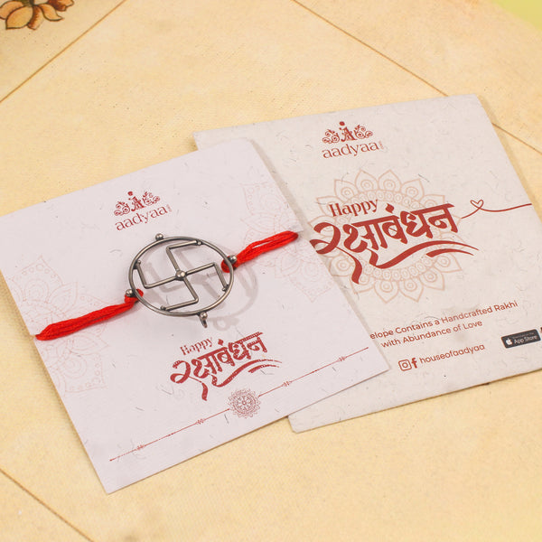 Silver Swastik Rakhi/Pendant