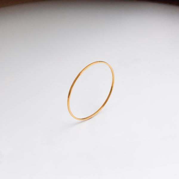 Plain Silver Bangle (Flat Shape) | 92.5 Silver | 22K Gold Plated
