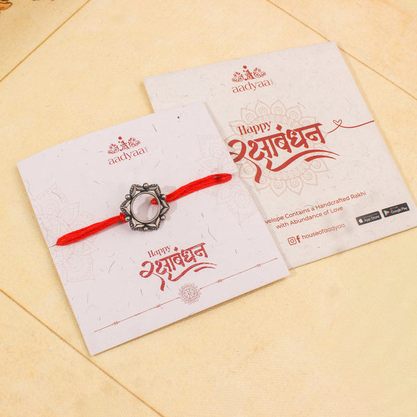 Handcrafted Silver Rakhi/Pendant