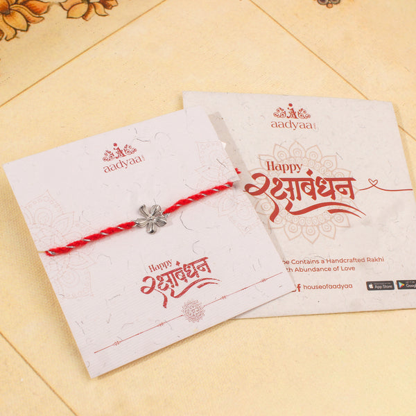 Petal Silver Rakhi