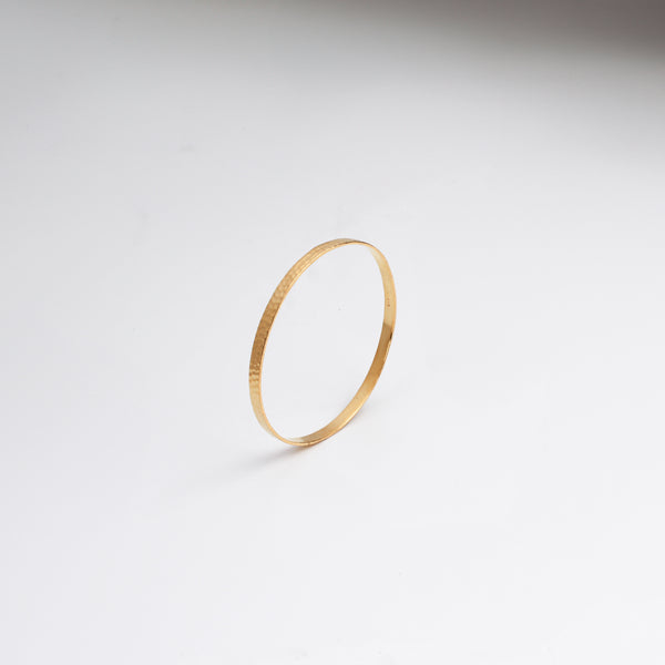 Hammered Silver Bangle | 92.5 Silver | 22K Gold Plated