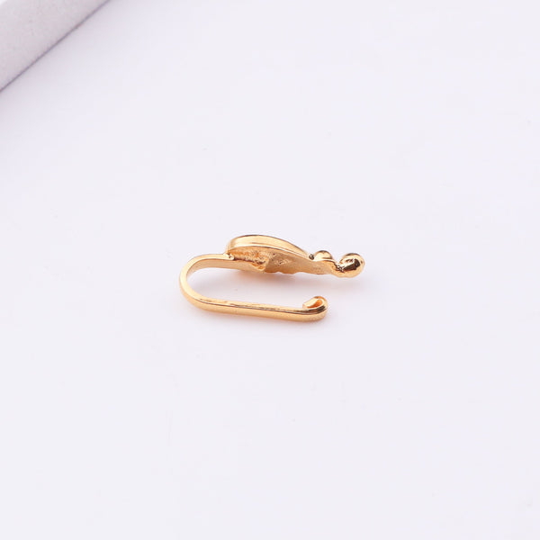 Gold shell nose pin clip-on jewelry
