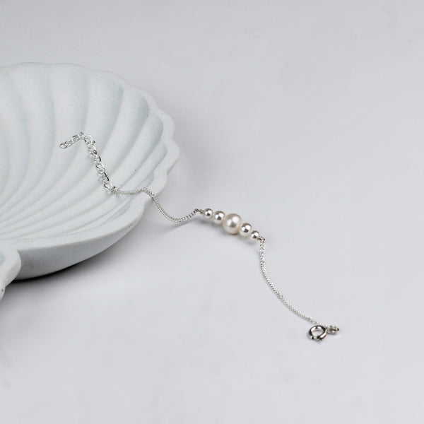 Classic Silver Pearl Bracelet
