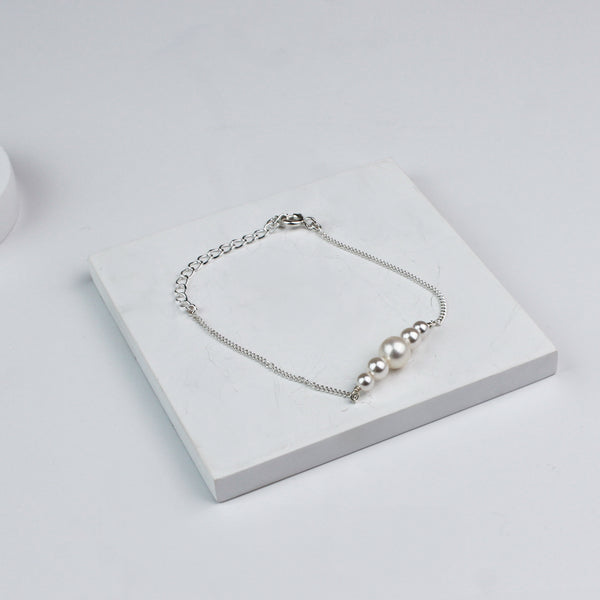 Classic Silver Pearl Bracelet