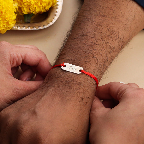 Silver Infinity Rakhi