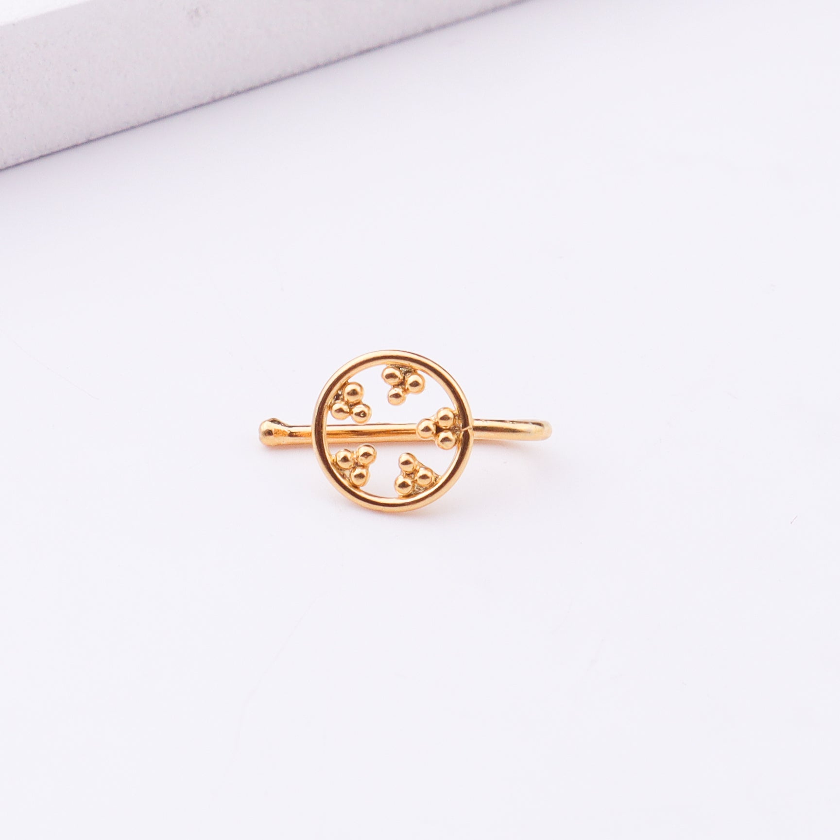 Gold Plated Nose Pin Clip-On