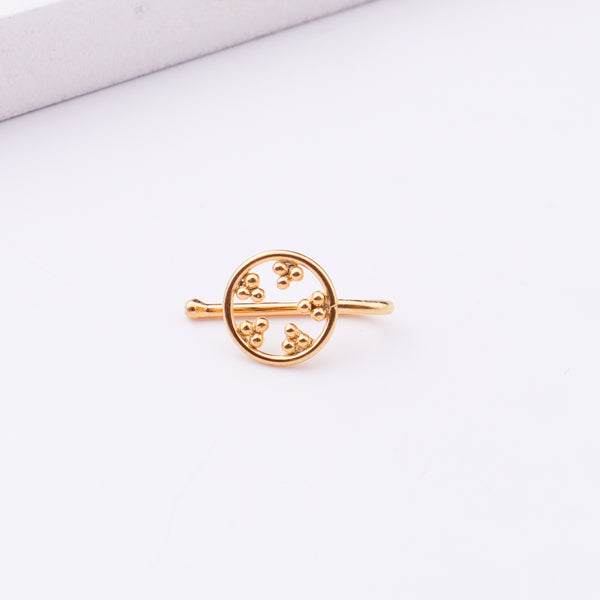 Gold Plated Nose Pin Clip-On