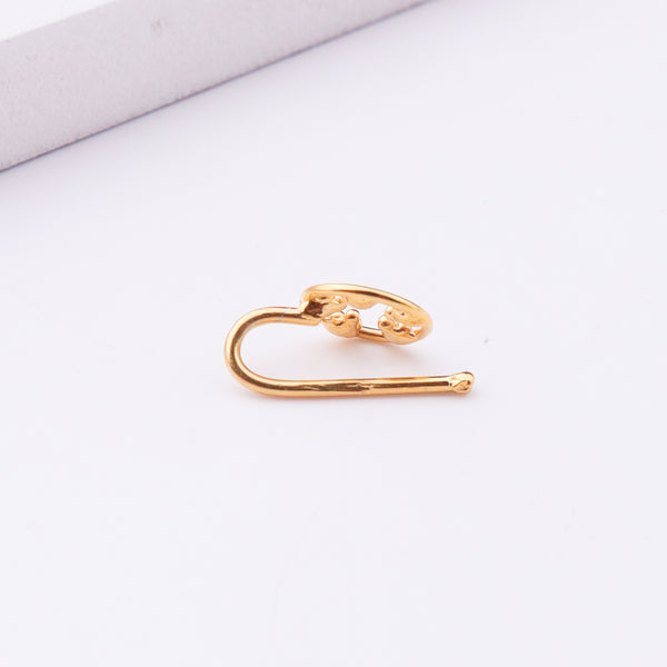 Gold plated nose pin clip-on for women