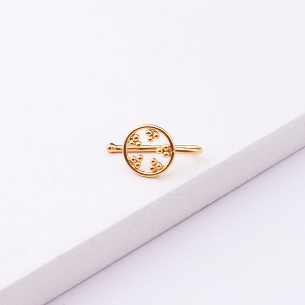 22K Gold Plated Asmi Nose Pin Clip-On jewelry